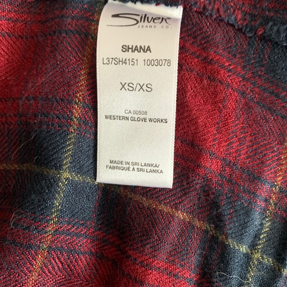 Silver jeans Plaid Flannel - Picture 2 of 5